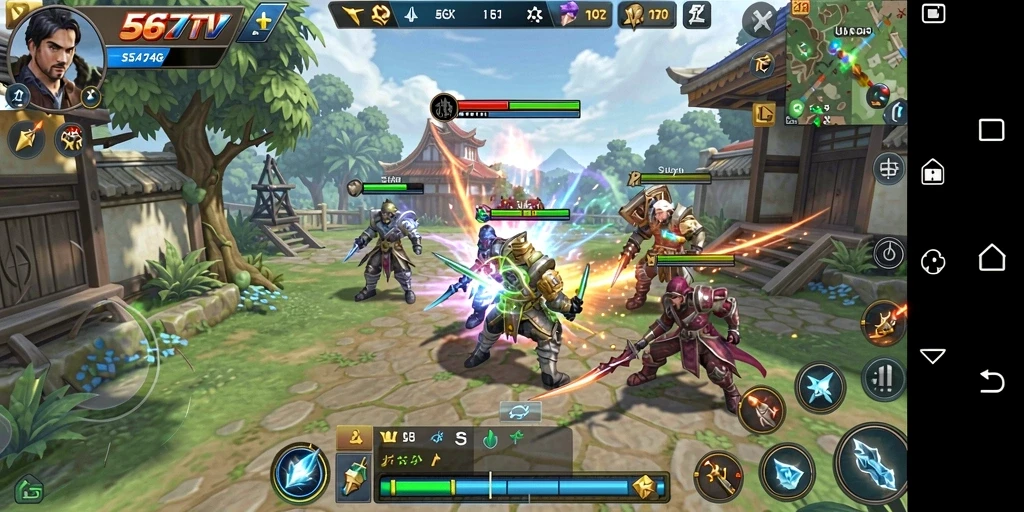Tampilan gameplay mendalam dan strategis dari 567TV.
