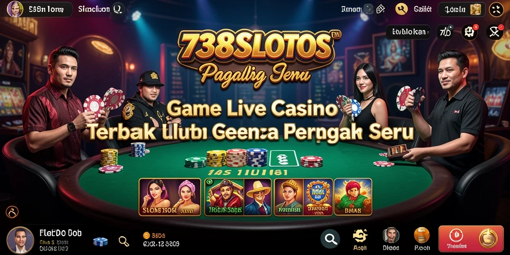 Tampilan gameplay seru di 738SLOTS dengan dealer langsung.