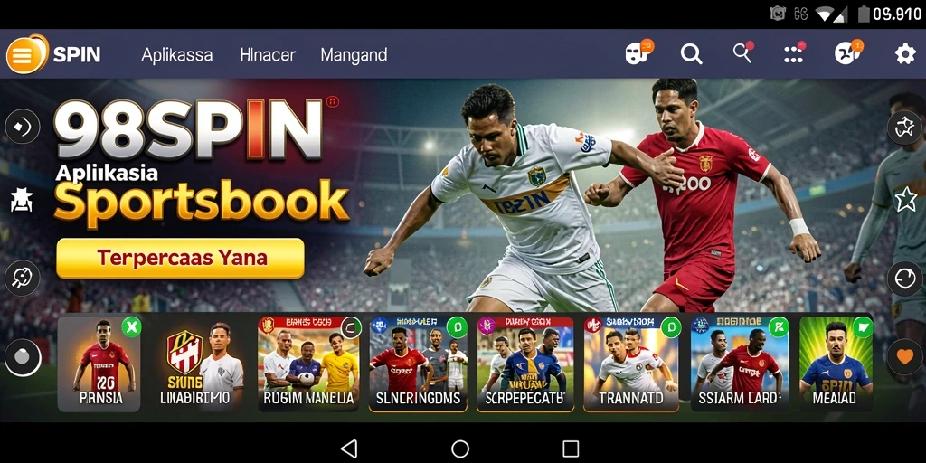 Tampilan gameplay 98SPIN dengan berbagai opsi taruhan olahraga.
