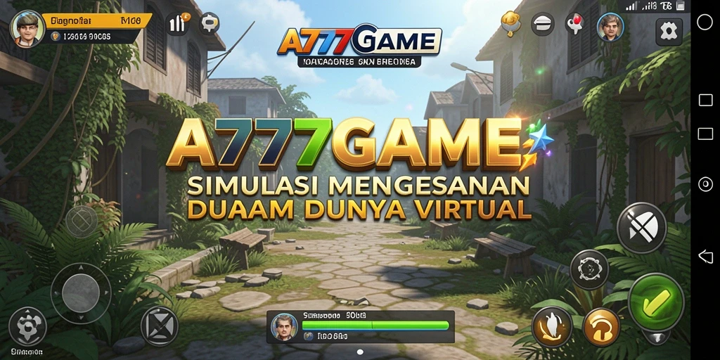 Screenshot A777GAME menunjukkan gameplay simulasi yang imersif dan interaktif.