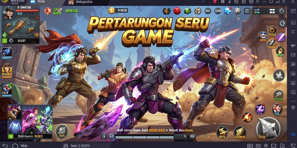 Tangkapan layar menunjukkan pertarungan seru di game ATM138 dengan grafis yang memukau.