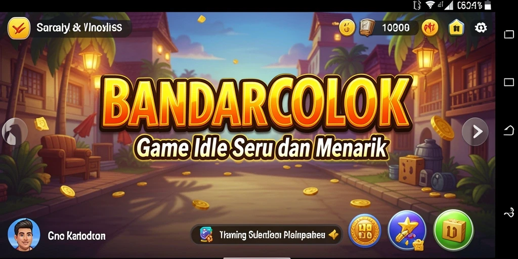 Tampilan gameplay BANDARCOLOK yang menarik dengan mekanisme idle.