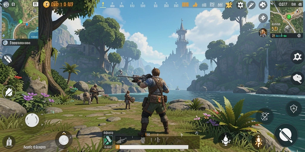 Tampilan menangkap aksi permainan Open World di GOD77.