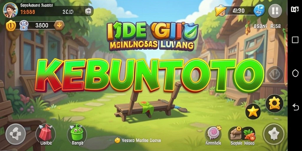 Screenshot gameplay KEBUNTOTO menampilkan karakter Idle yang sedang beraksi.