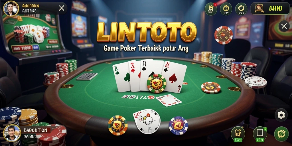 Screenshot gameplay LINITOTO menampilkan aksi poker yang mendebarkan.