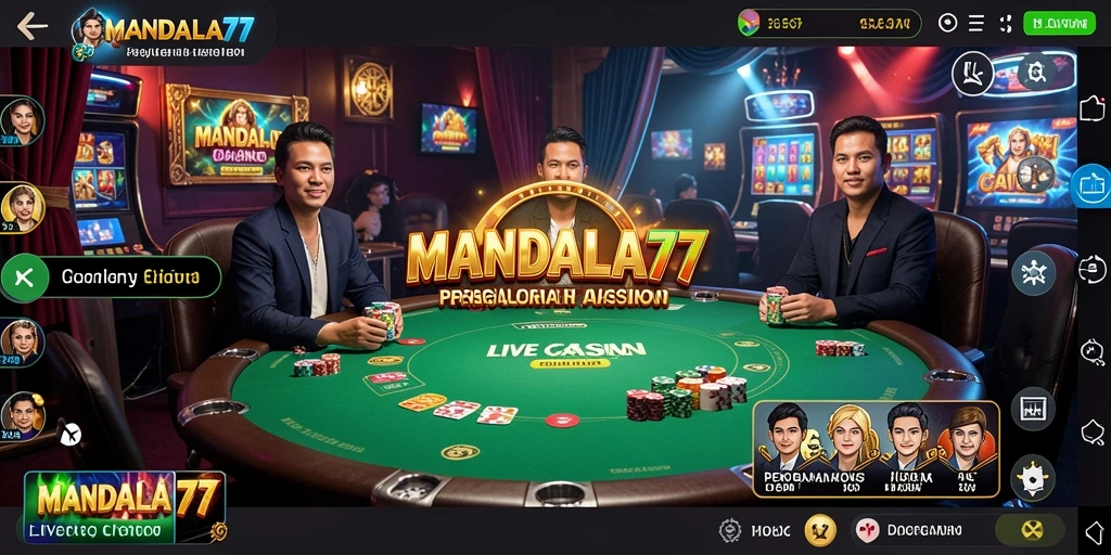 Tampilan gameplay Live Casino yang menarik di MANDALA77 dengan dealer langsung.