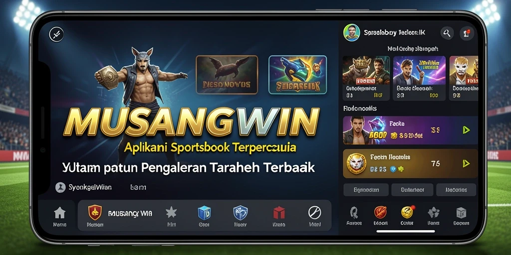 Tampilan menarik dan interaktif dari gameplay Sportsbook MUSANGWIN.