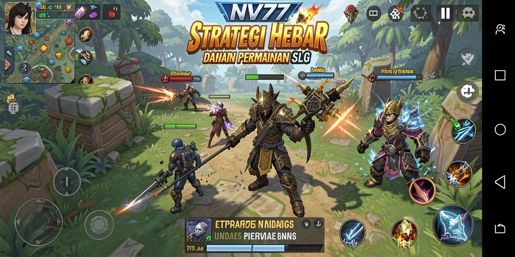 Screenshot NV77 menampilkan aksi pertempuran strategi yang mendebarkan.