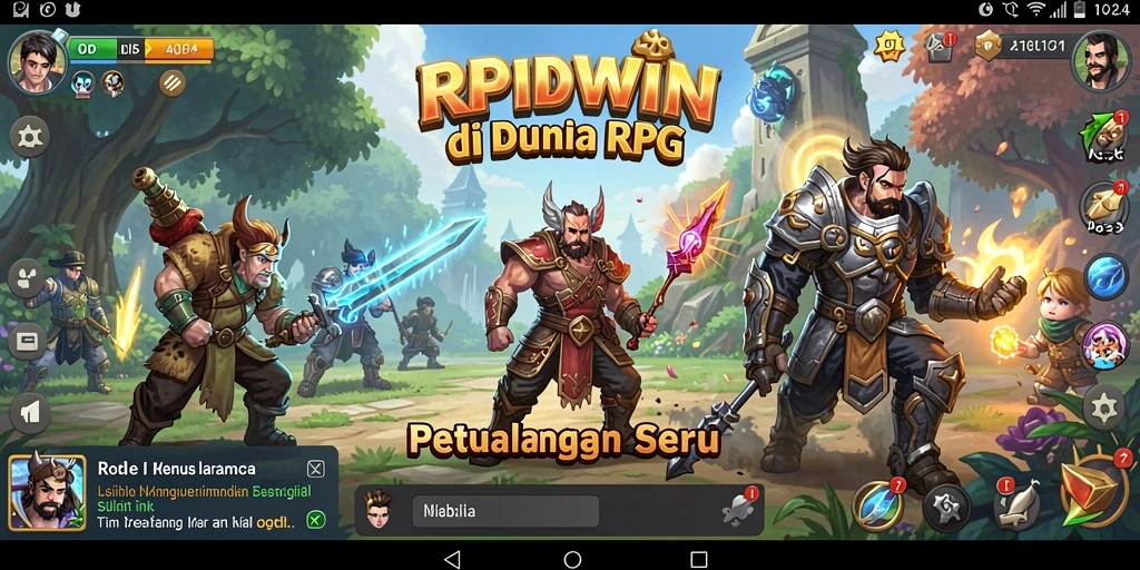 Tampilan gameplay RPIDWIN yang mendebarkan dan penuh aksi.