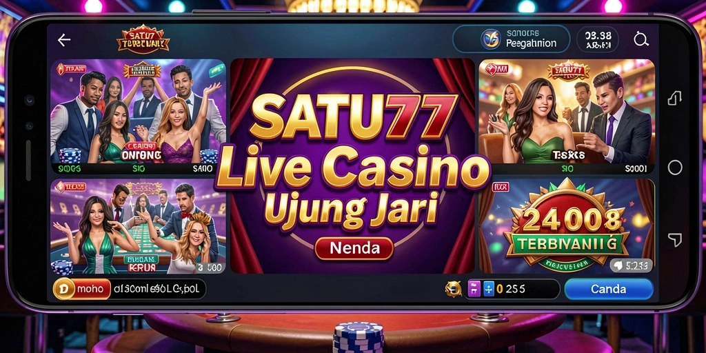 Tampilan gameplay SATU77 yang mendebarkan dalam suasana Live Casino.