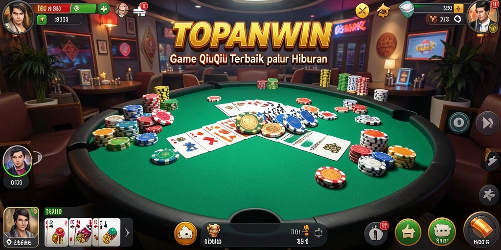 Tampilan gameplay menarik dari TOPANWIN dalam permainan QiuQiu.
